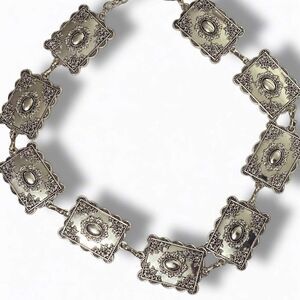 Silver Metal Link Western Concho Belt - NEW